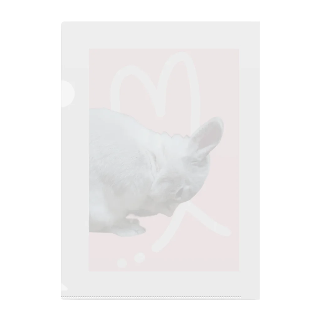 ぽぽこ🐰SHOPのくしくしバニラたん. ハートver Clear File Folder