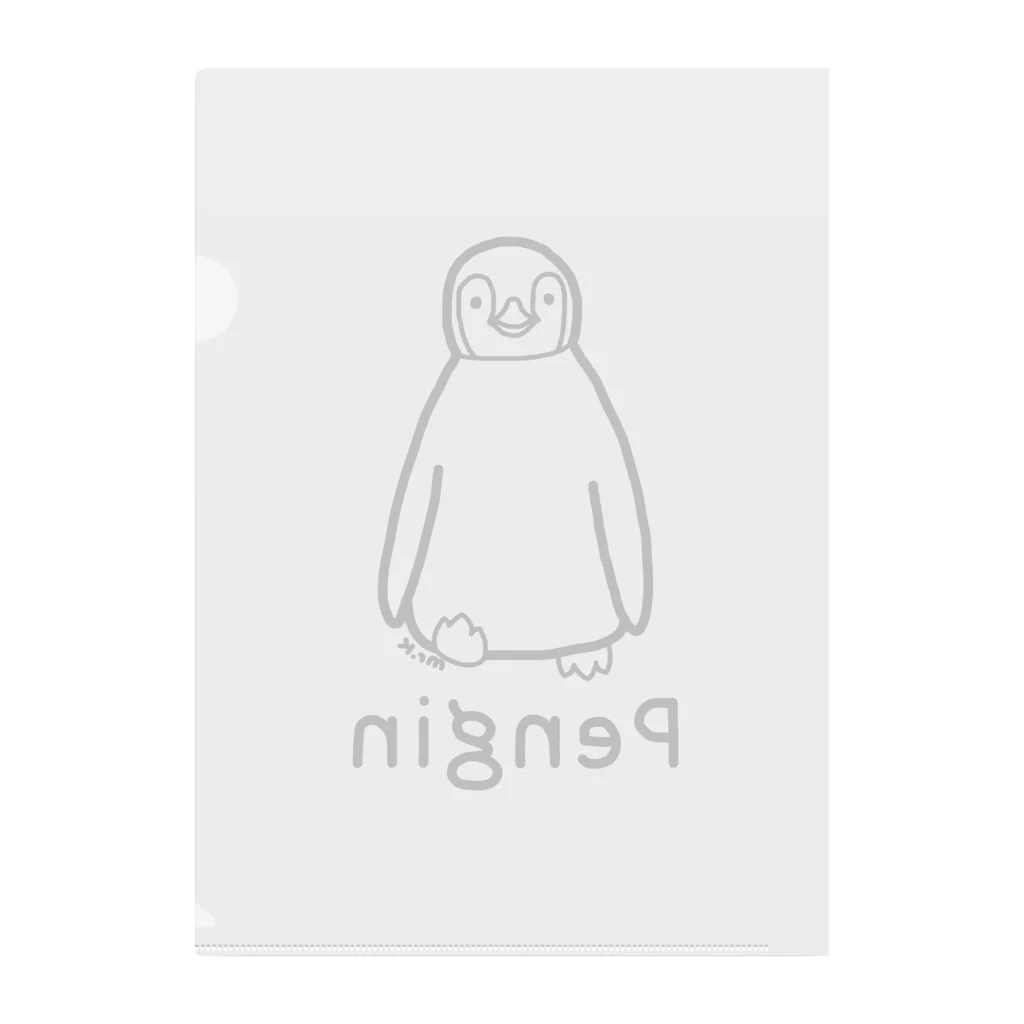 MrKShirtsのPengin (ペンギン) 黒デザイン クリアファイル