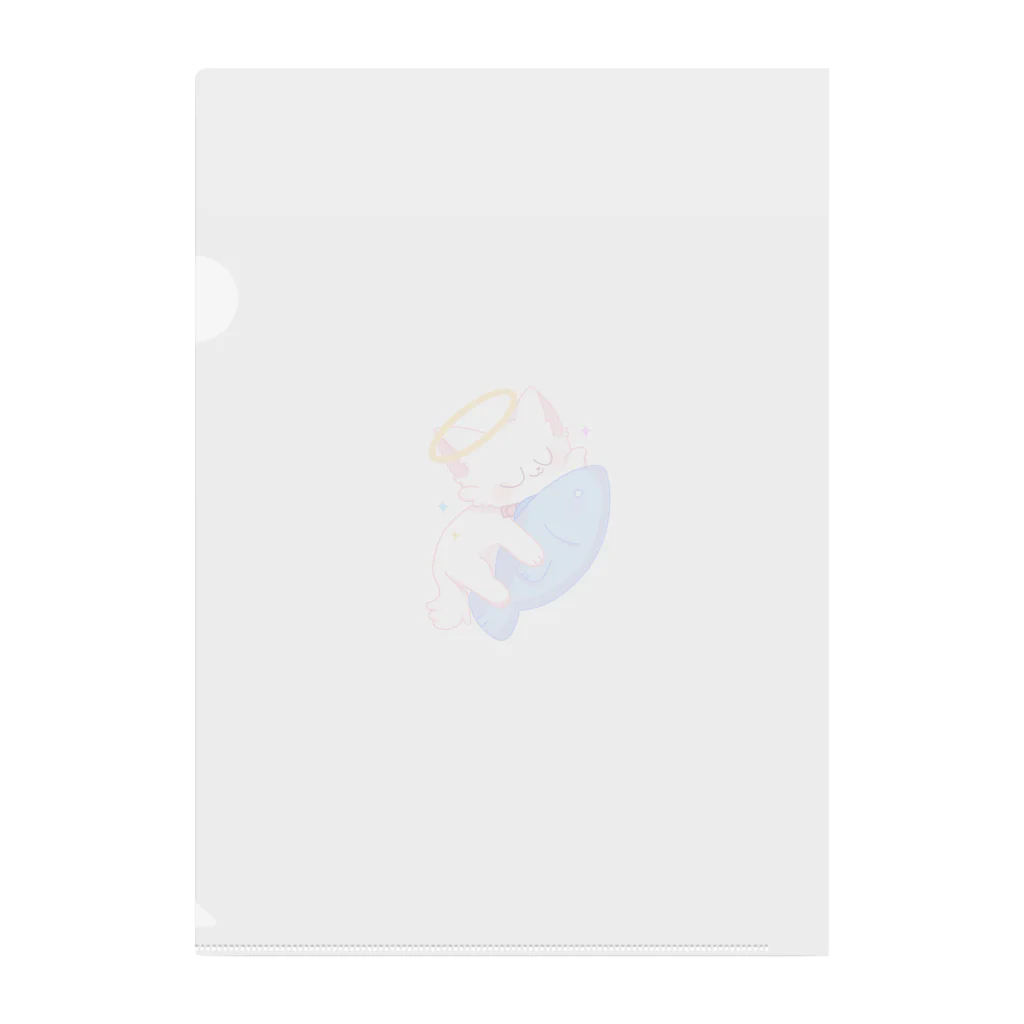 ちょこっぷのお魚大好きねこまるくん Clear File Folder