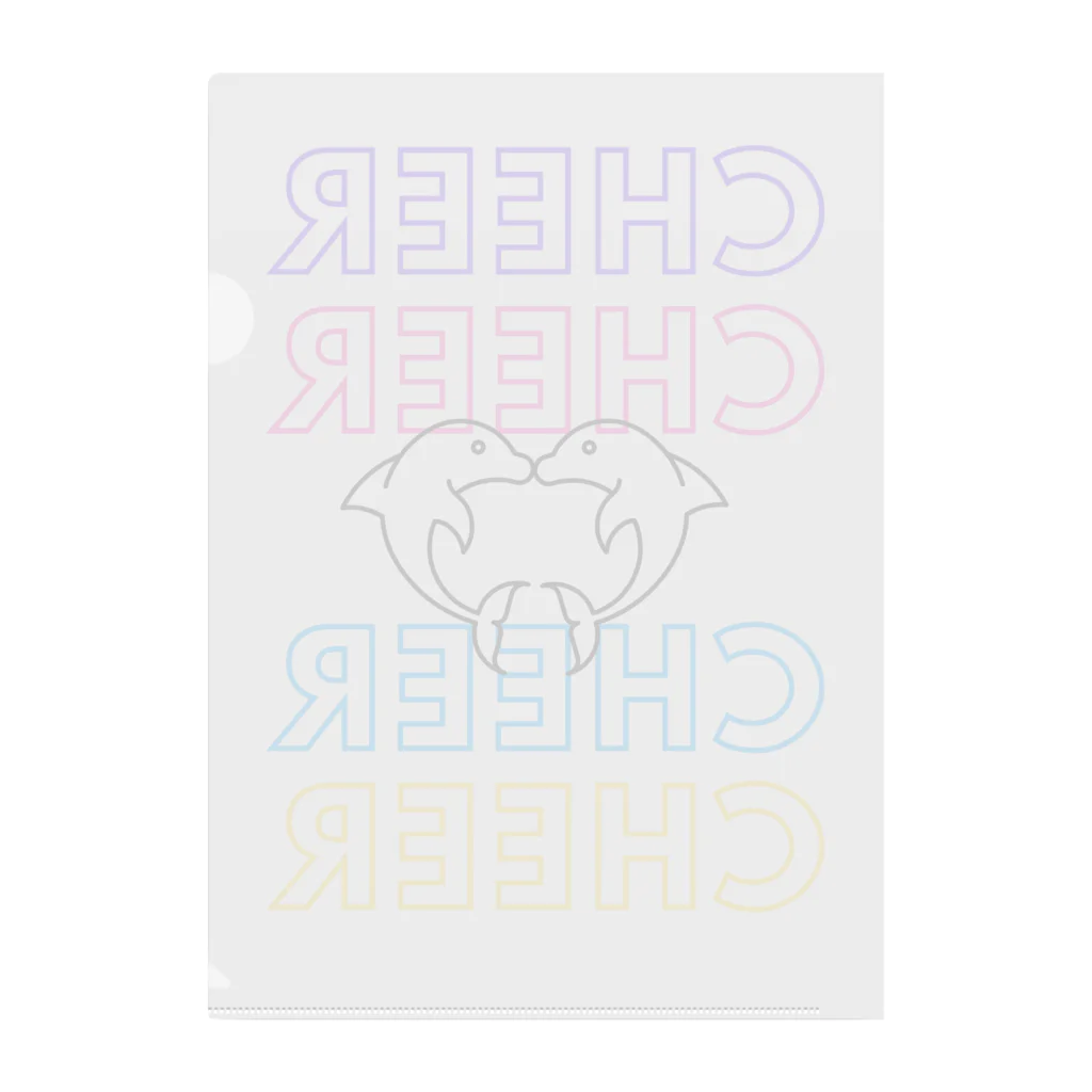 チアグッズショップ CHEER POINTのCHEERCHEERシリーズ（ドルフィン） Clear File Folder