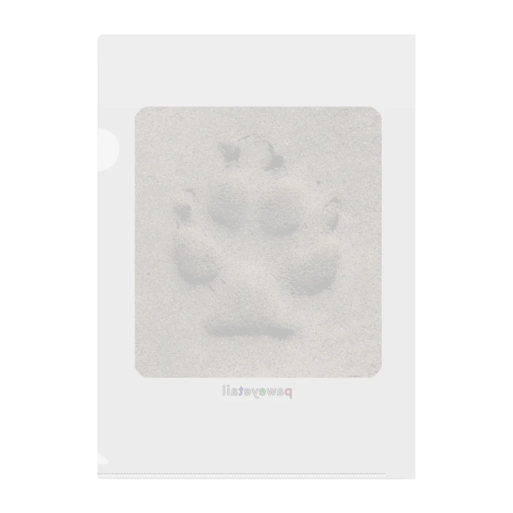 paweyetailの犬の足跡 Clear File Folder