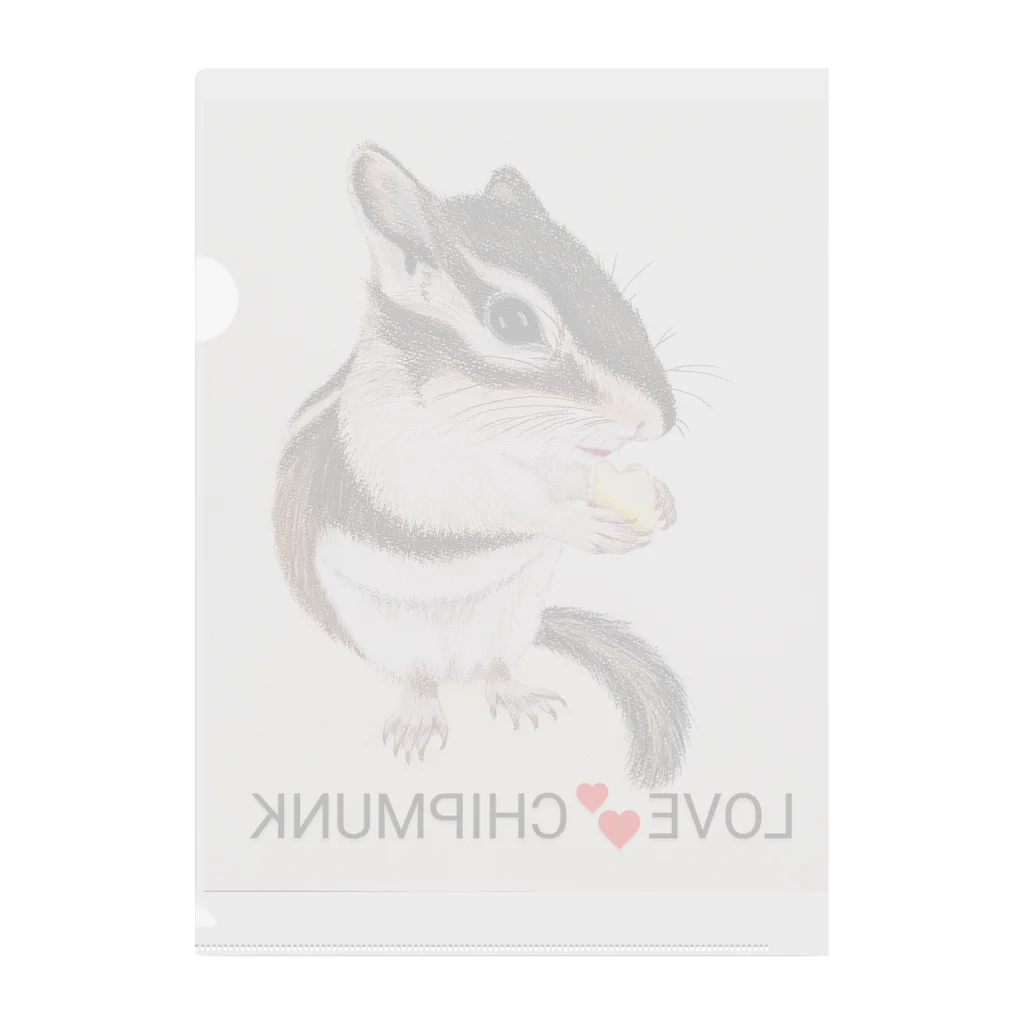 シマリス部　のシマリス女子　LOVE💕CHIPMUNK Clear File Folder