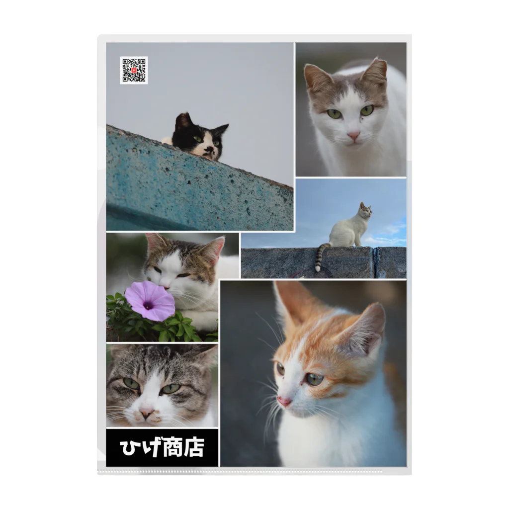 Cats Digital Marketing 【ひげ商店 石垣島】のひげちゃん　クリアファイル Clear File Folder