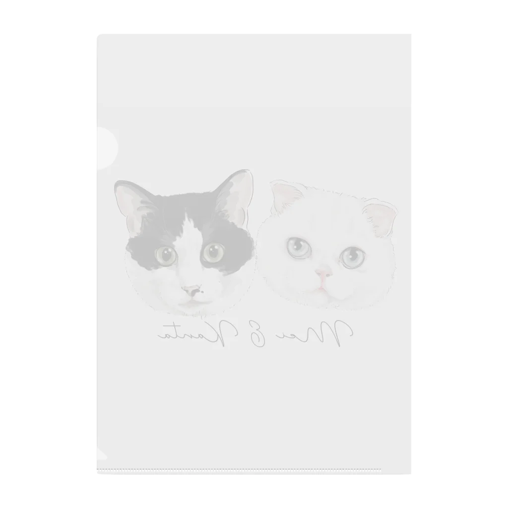 みきぞーん｜保護猫 ミッキー画伯と肉球とおともだちのMei&Kanta Clear File Folder