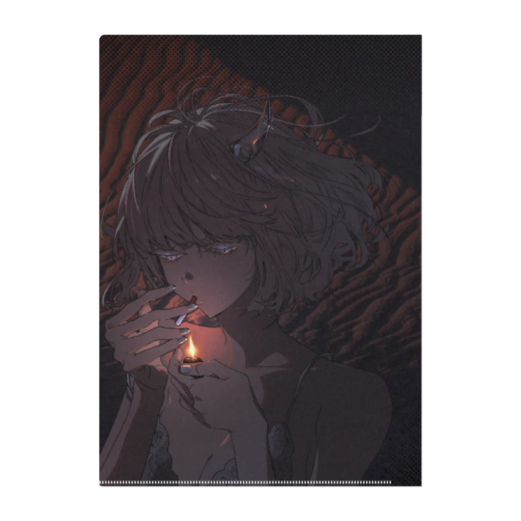 MIRILOGのSmoking Girl -HUMI- Clear File Folder