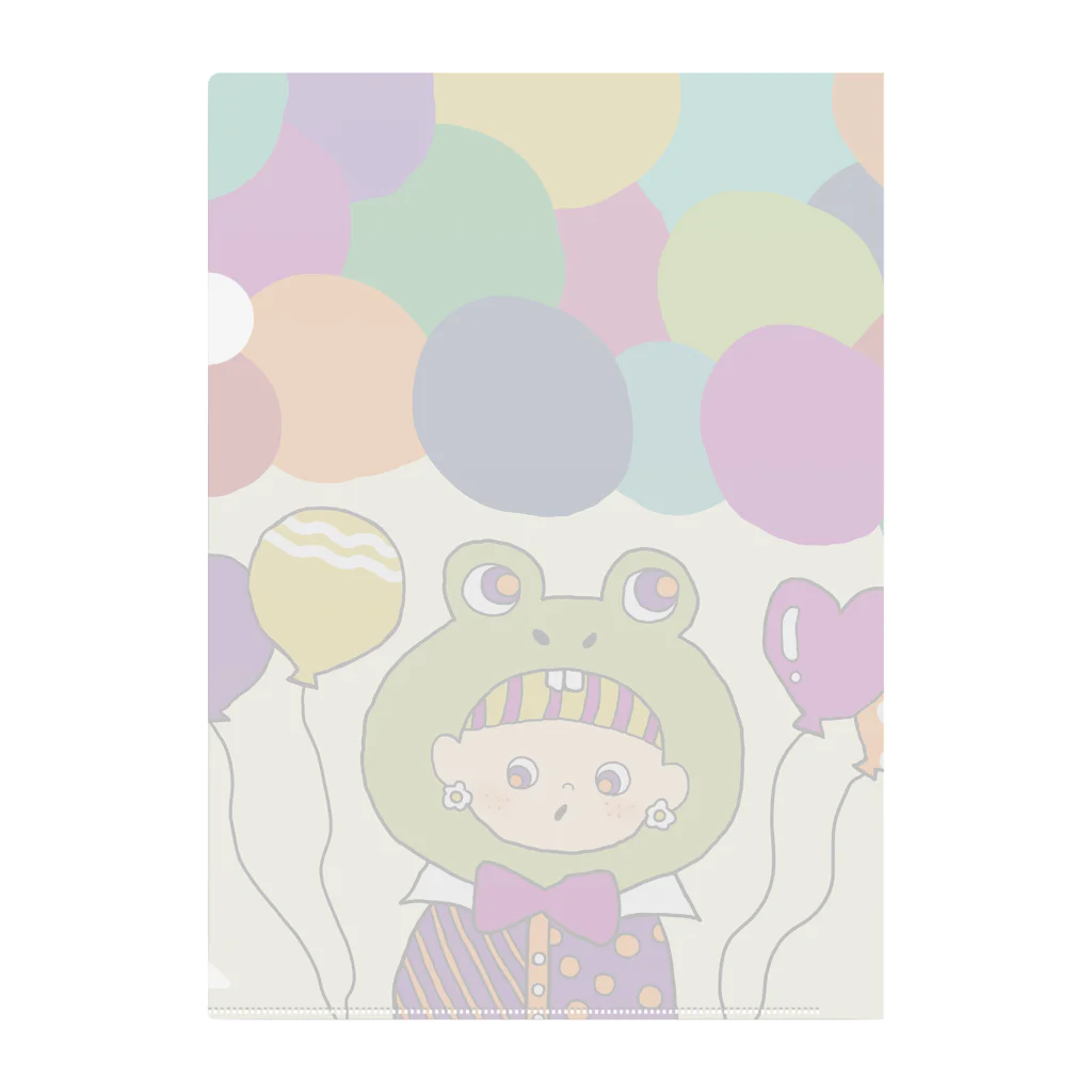 Haguのカラフル風船 Clear File Folder