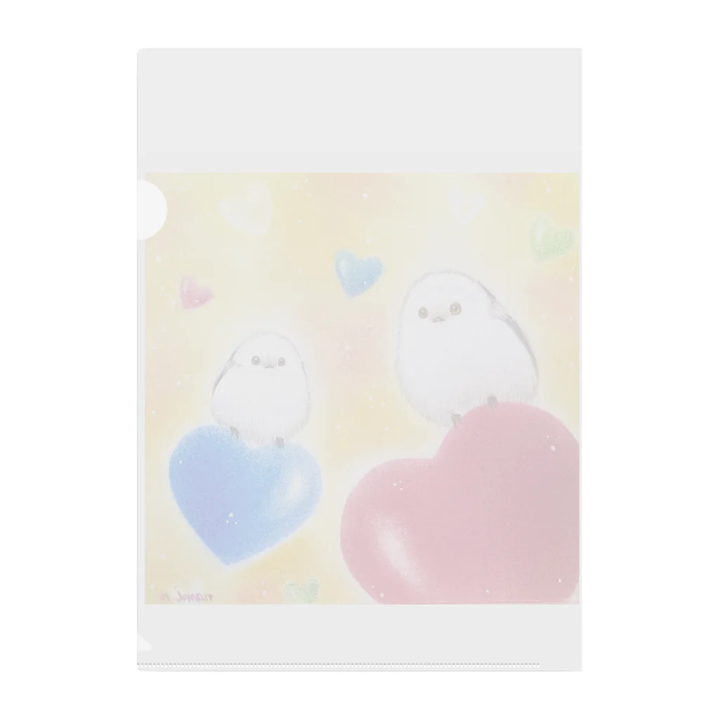 る〜ぷのハートのシマエナガさん Clear File Folder