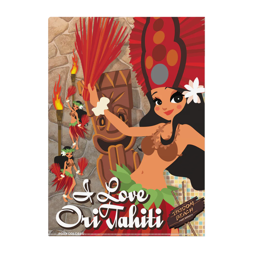 FOXY COLORSのOri Tahiti タヒチアンダンス クリアファイル