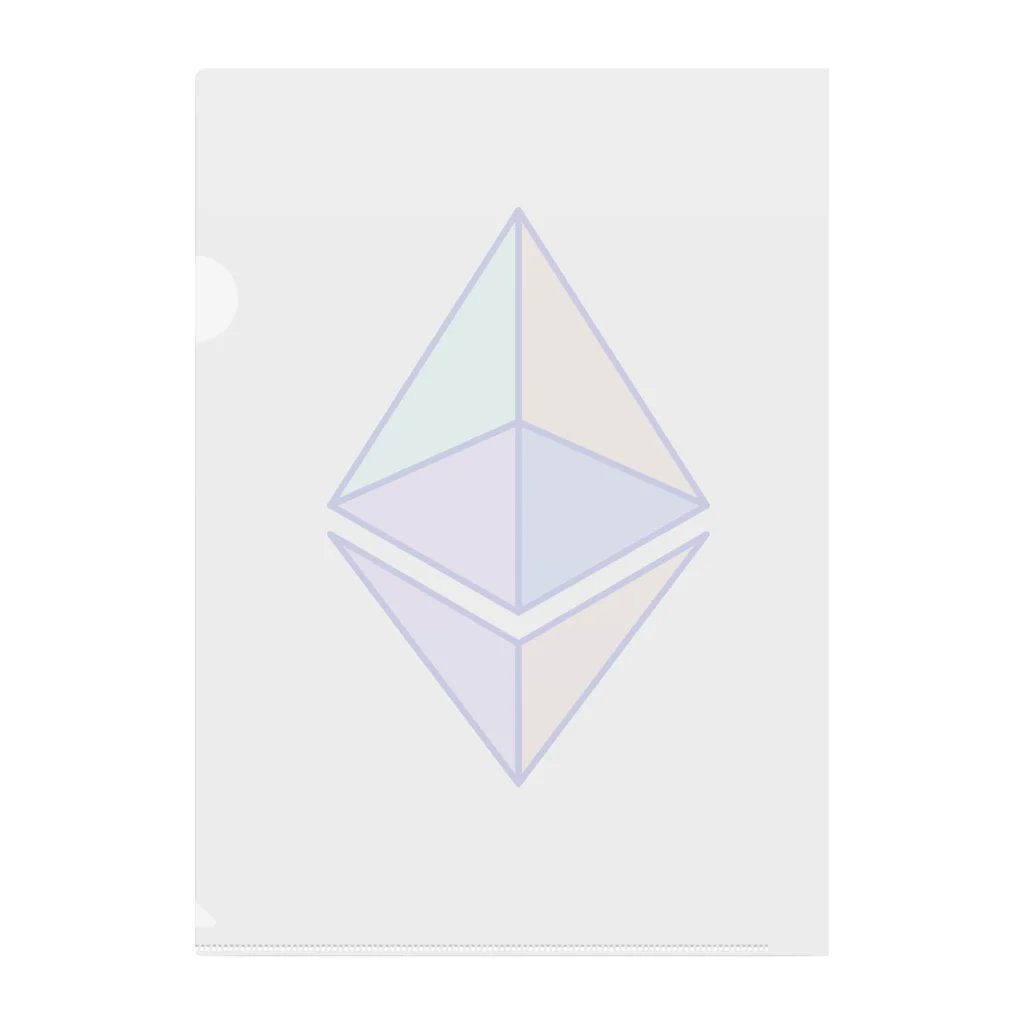 Web3 Shopのeth glyph colored クリアファイル