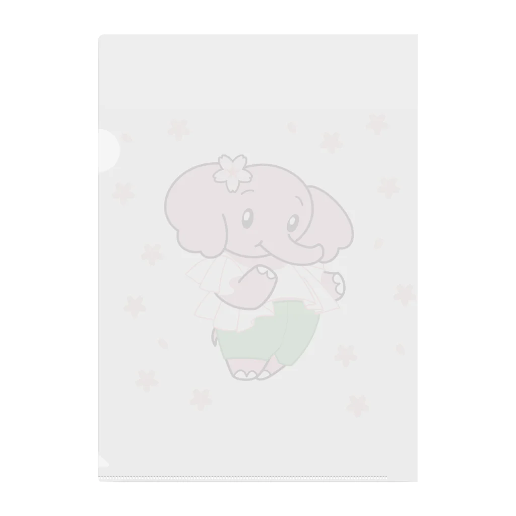 そぼろのぱおみん春コーデ　桜餅 Clear File Folder