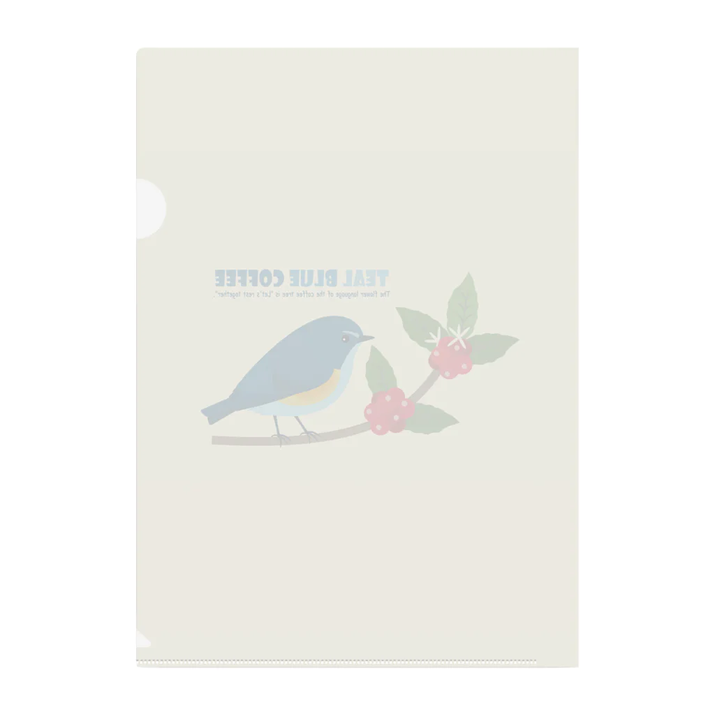 Teal Blue CoffeeのTeal Blue Bird Clear File Folder