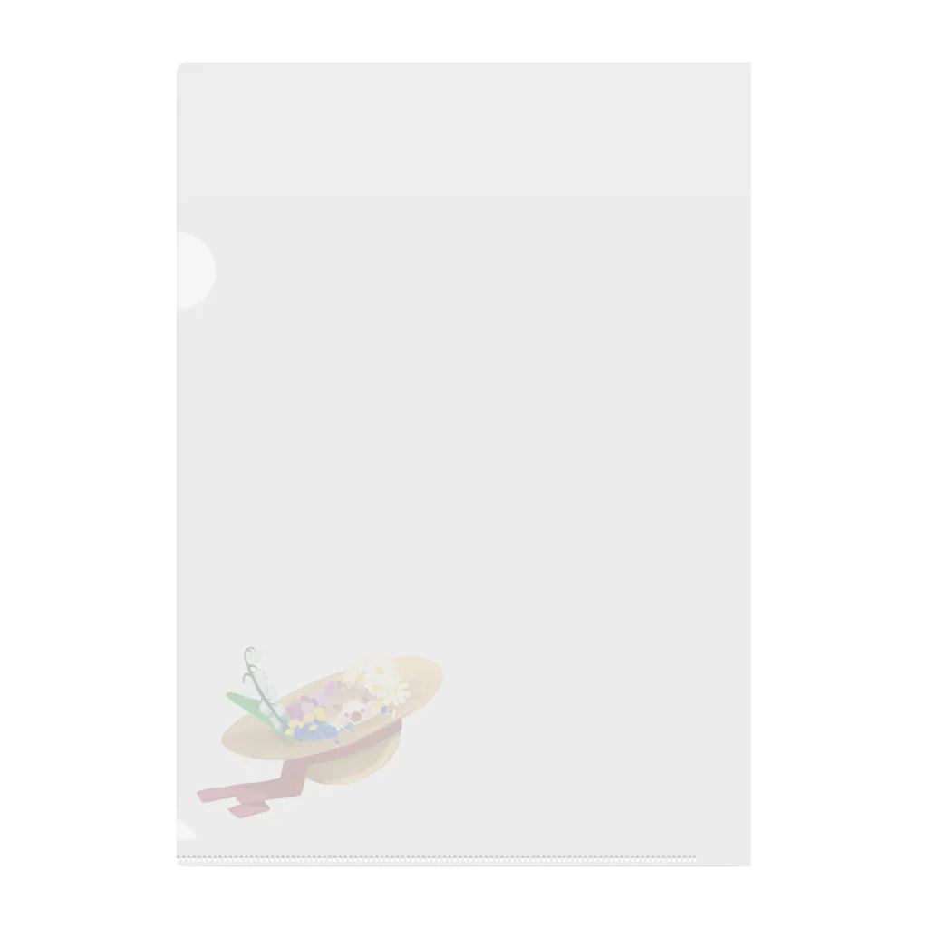 utugi_の花とハリネズミ クリアファイル