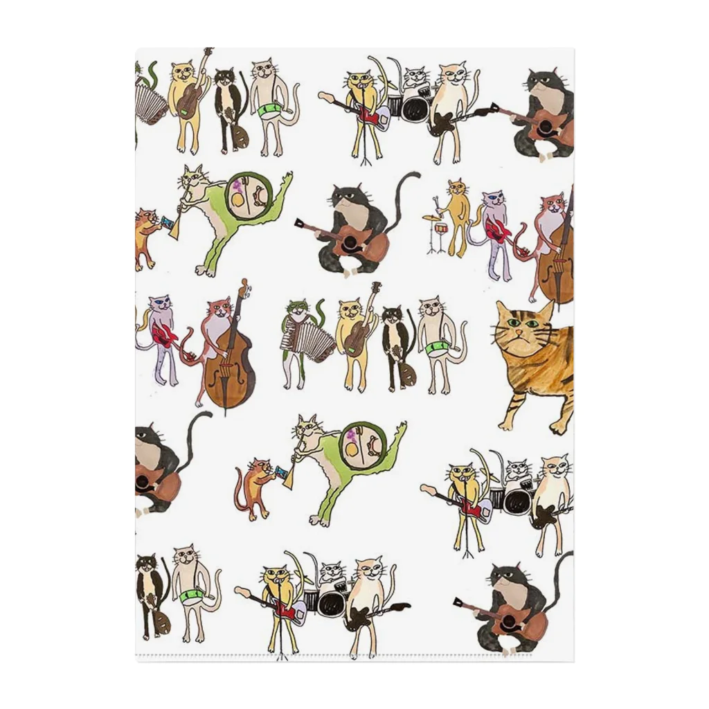 平和と書いて猫と読むの猫と読んで平和と書く Clear File Folder