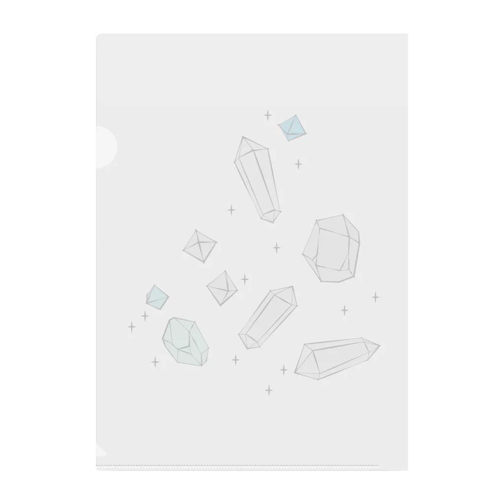 しまめの青い石 Clear File Folder