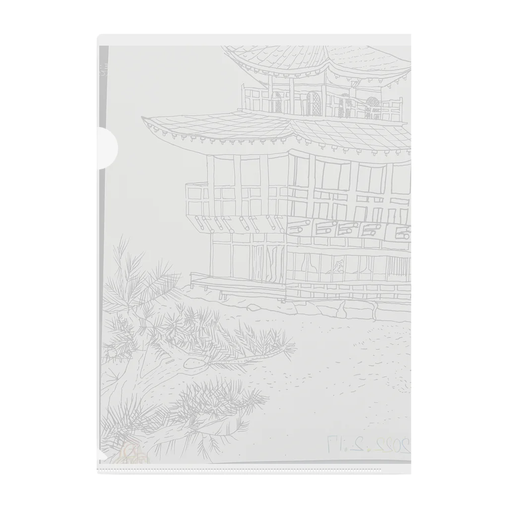 エド・ワード【江戸鉾の愛殿原】。の金閣寺 Clear File Folder