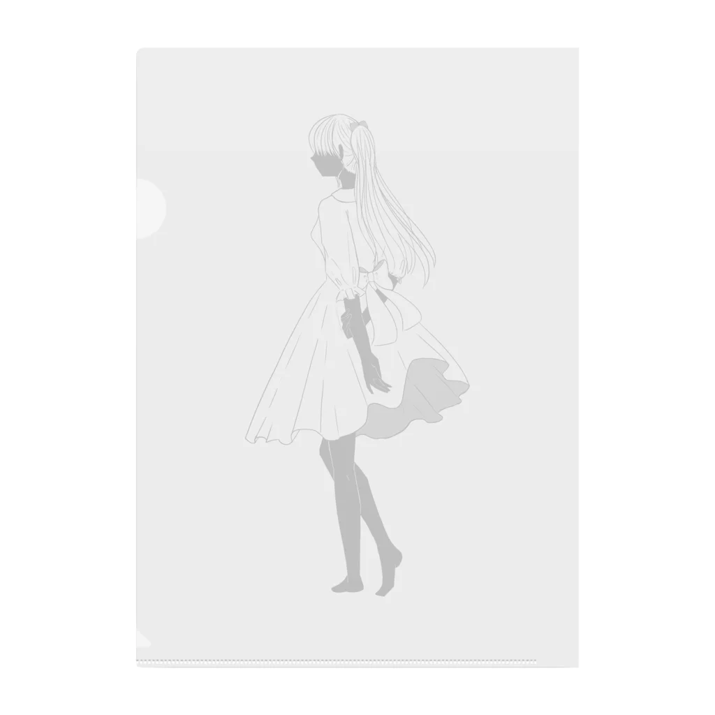 こんぺーとーのワンピースの女の子 Clear File Folder