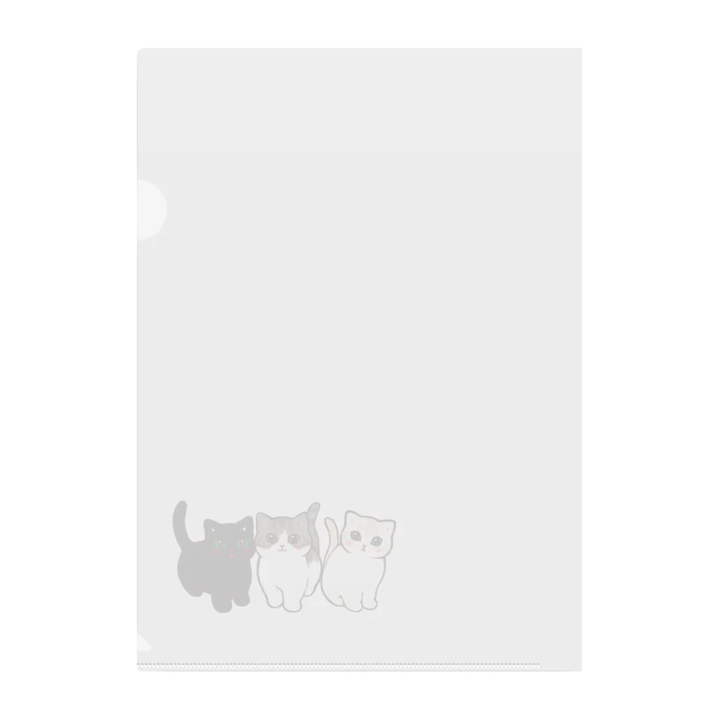 ふわにゃんshopのたま農園の猫たち Clear File Folder