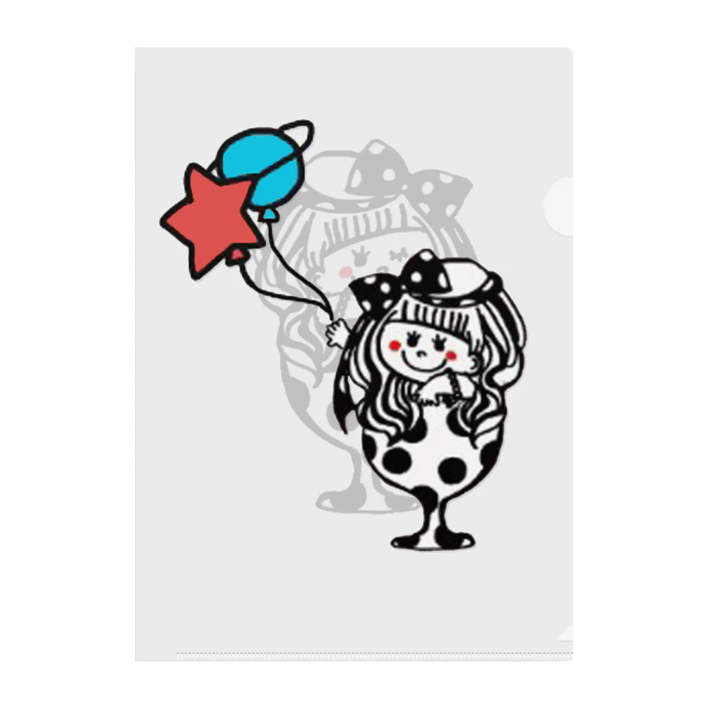 IAM MAIMAI shopのパルフェ-parfait -space balloon Clear File Folder