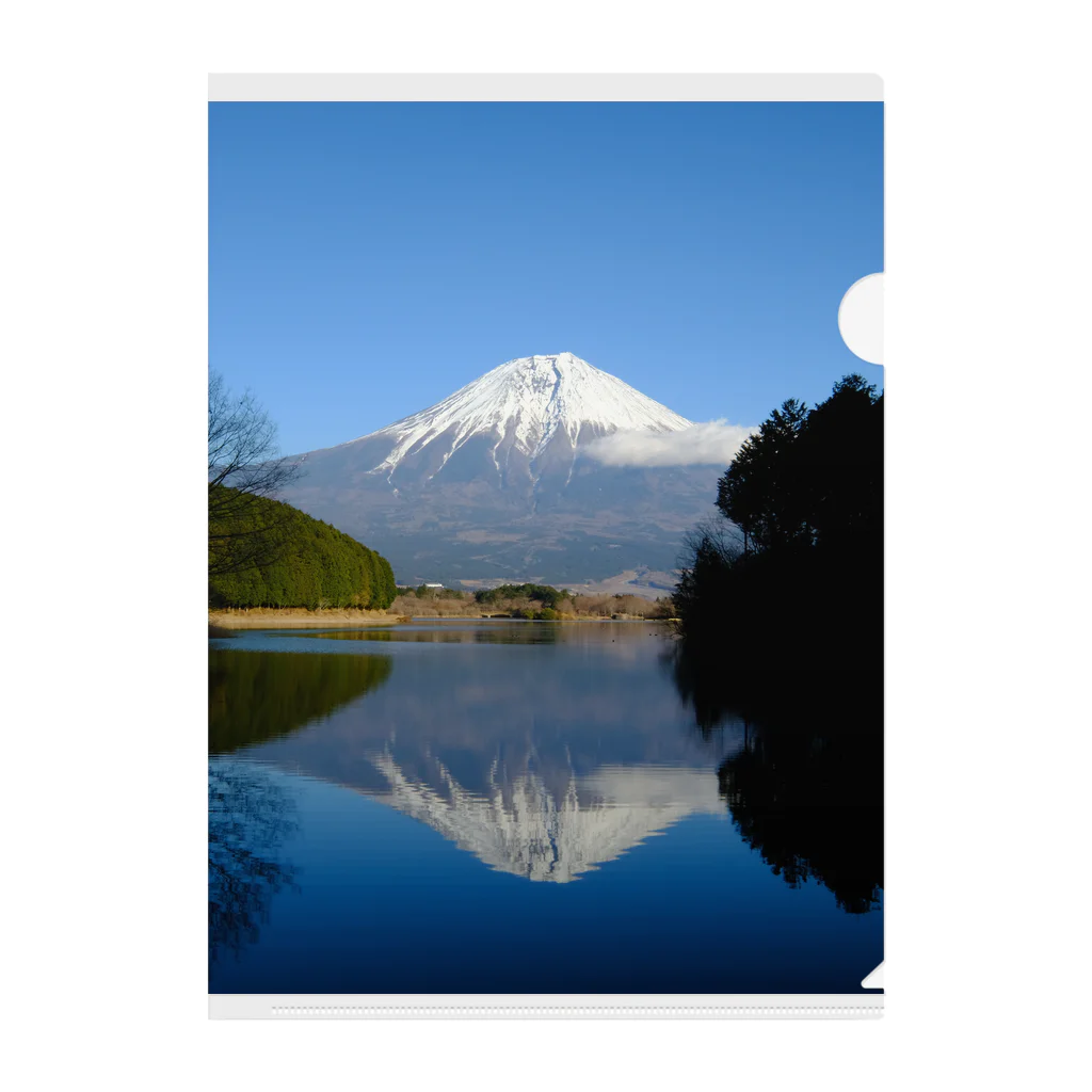 YuruHamo ゆるはもの青空富士山 Clear File Folder