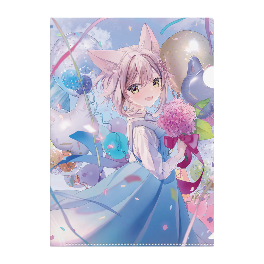 狐花まめの狐花まめ2022誕生日記念 Clear File Folder