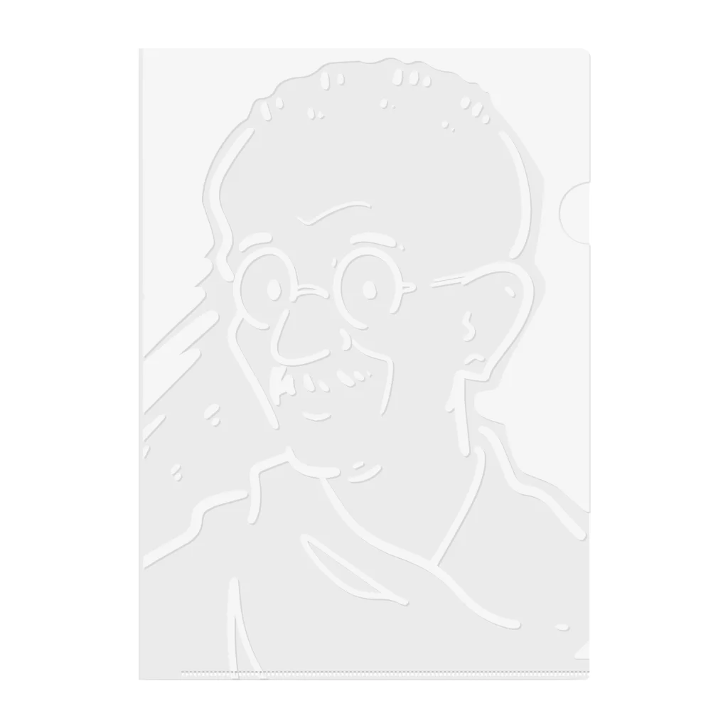 山形屋米店のマハトマ・ガンディー(Mahatma Gandhi) クリアファイル