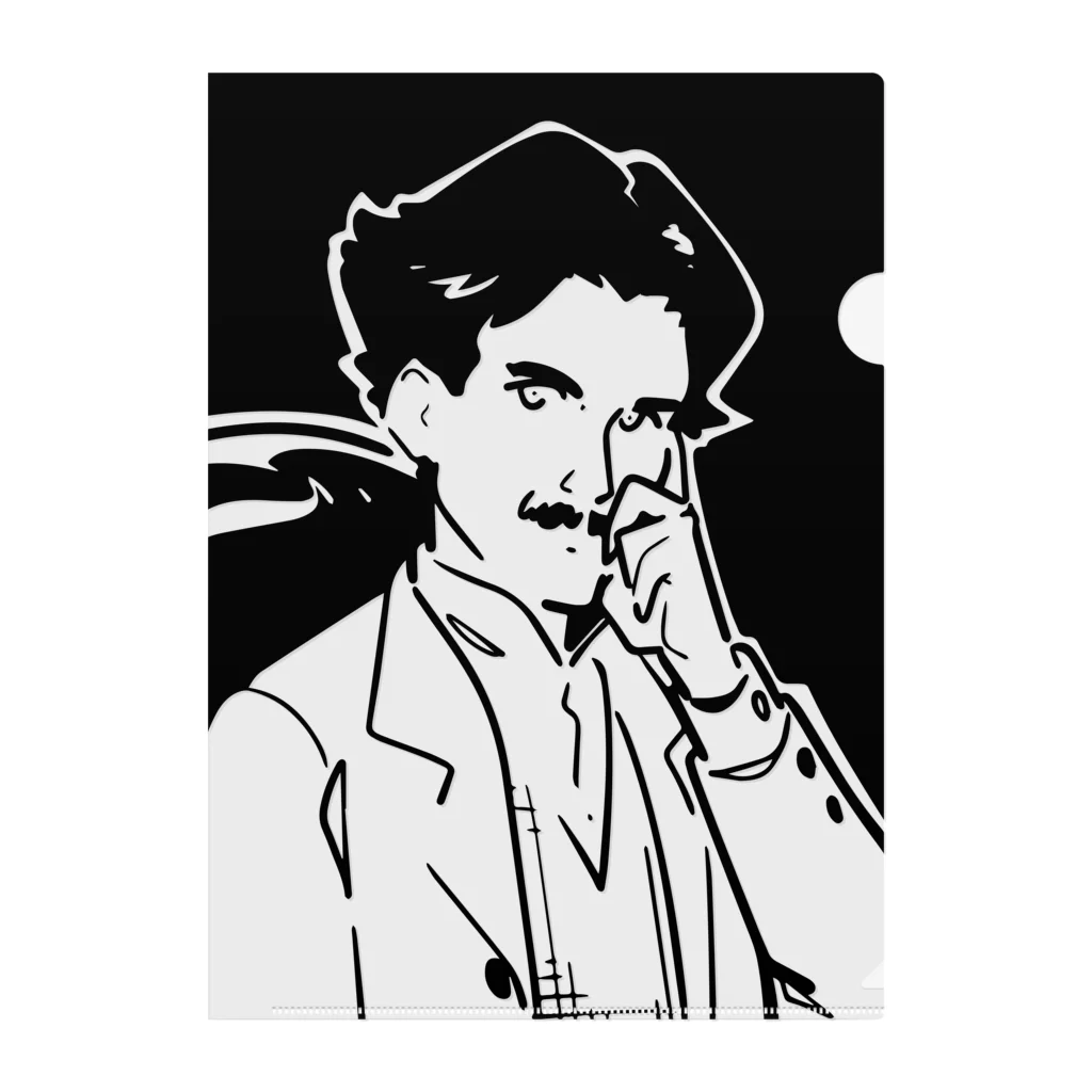 山形屋米店のニコラ・テスラ（Nikola Tesla） Clear File Folder