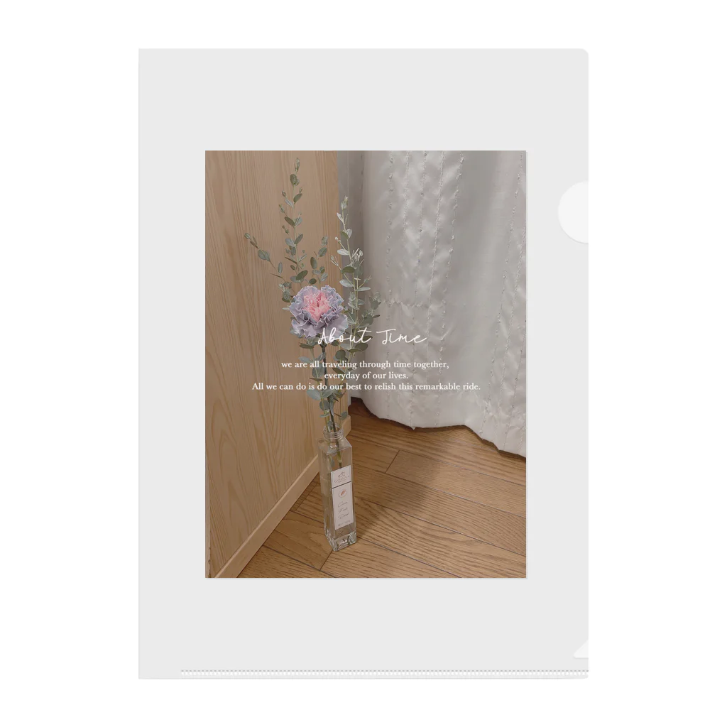 natural momentのdyed flower Clear File Folder