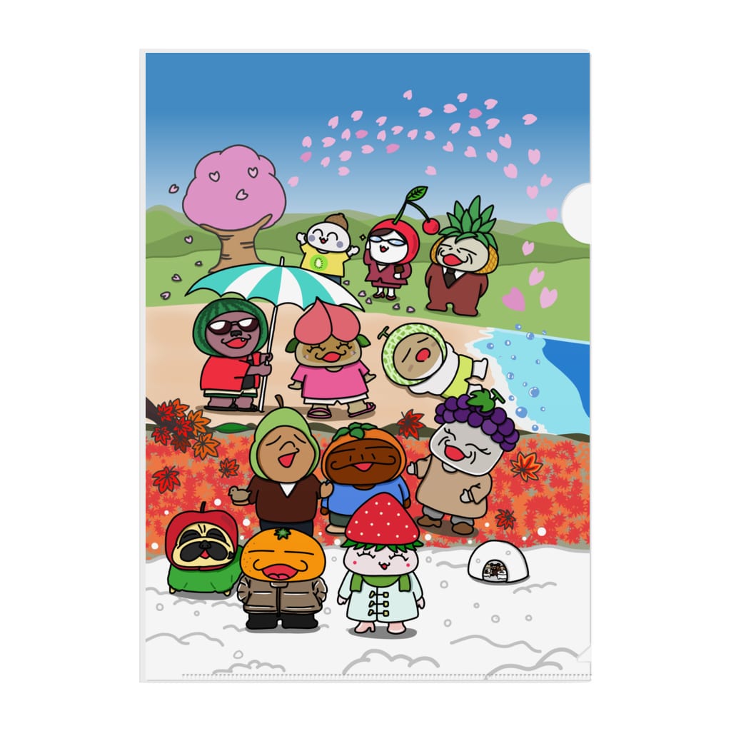 ワスイーツタウンの四季折々 Clear File Folder