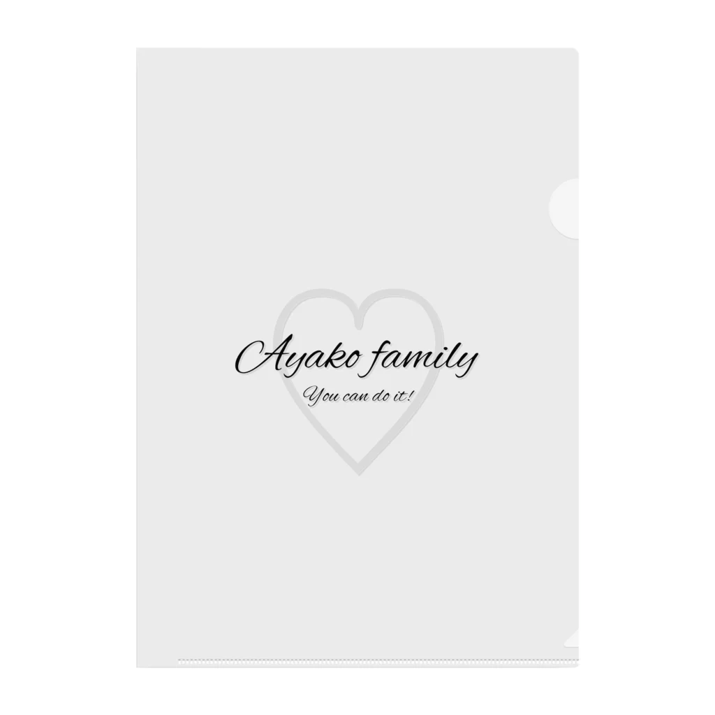 AYAKO family👩‍👧‍👦🐶のAYAKO family👩‍👧‍👦🐶 Clear File Folder