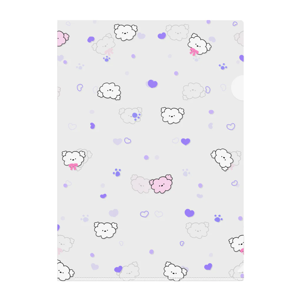 ふわふわポメラニアンちゃんのふわふわランダムちゃん Clear File Folder