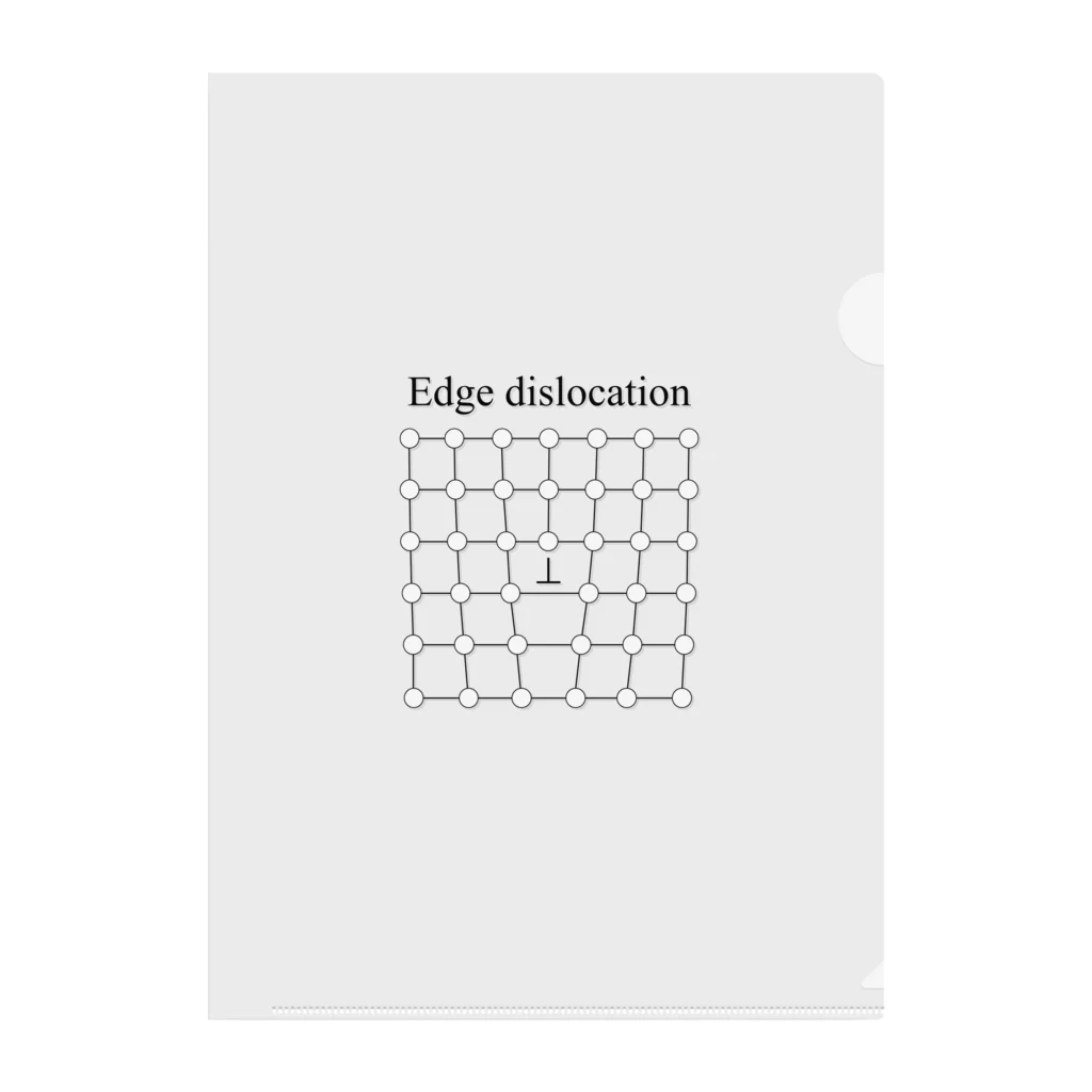 学会に着ていく服の刃状転位 (Edge dislocation) Clear File Folder