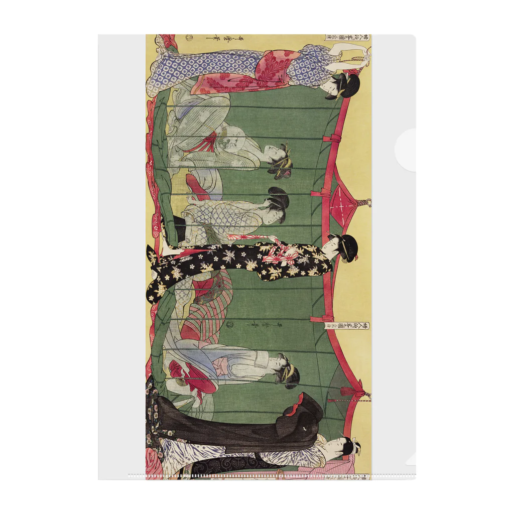 寿めでたや(ukiyoe)のUKIYOE  Utamaro 歌麿_婦人泊り客の図 Clear File Folder