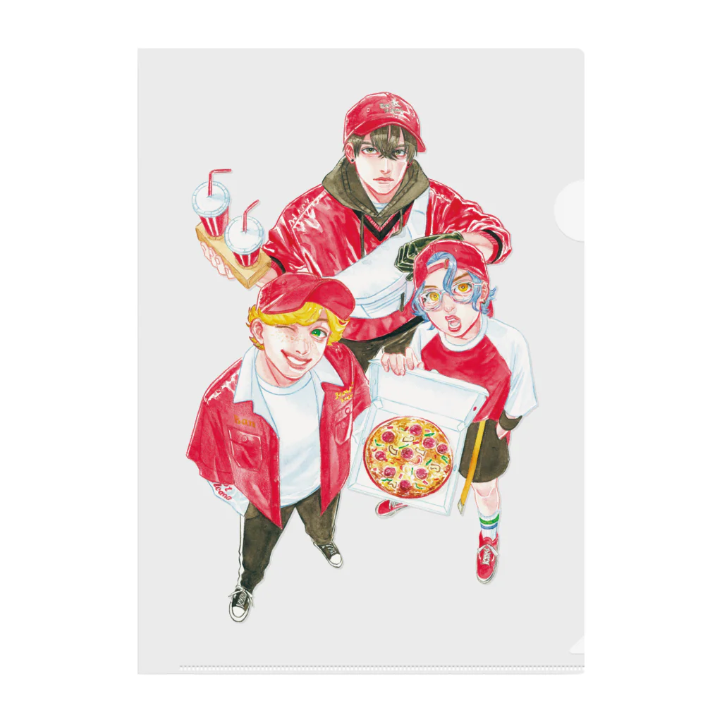 わわわ！デリバリーのIt's a Pizza! Clear File Folder