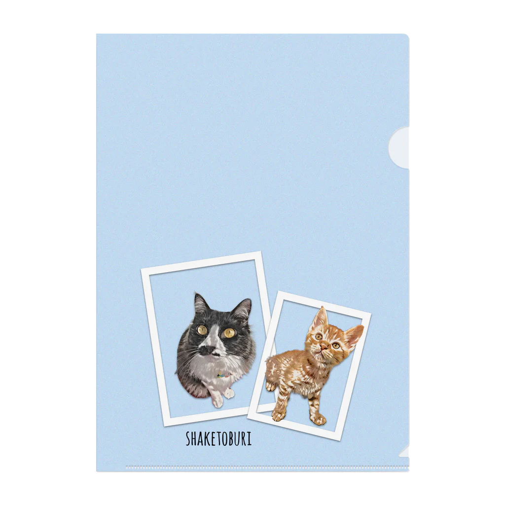 しゃけぶり店のkawaii-cat 【しゃけ】【ぶり】 Clear File Folder