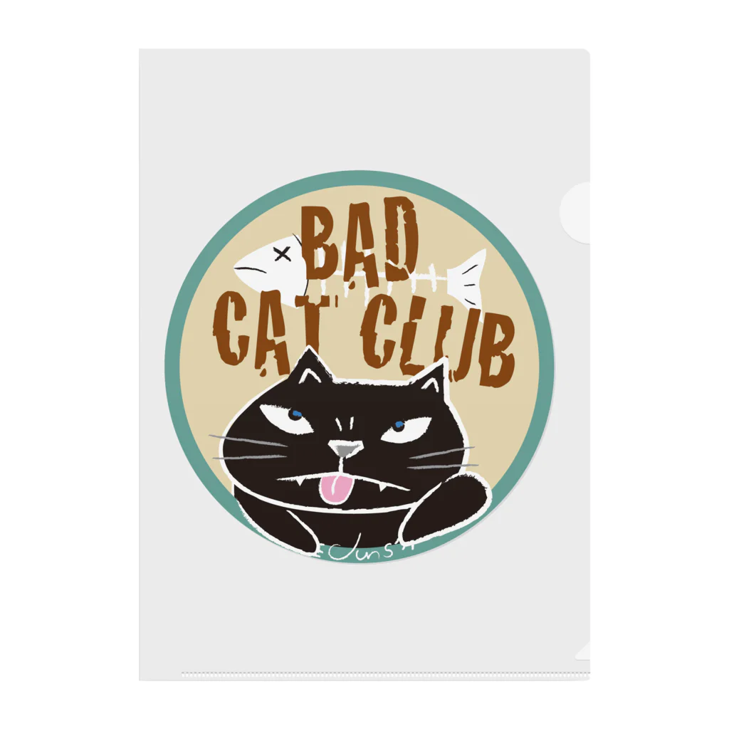 Junsの悪にゃんこのBAD CAT CULB Clear File Folder