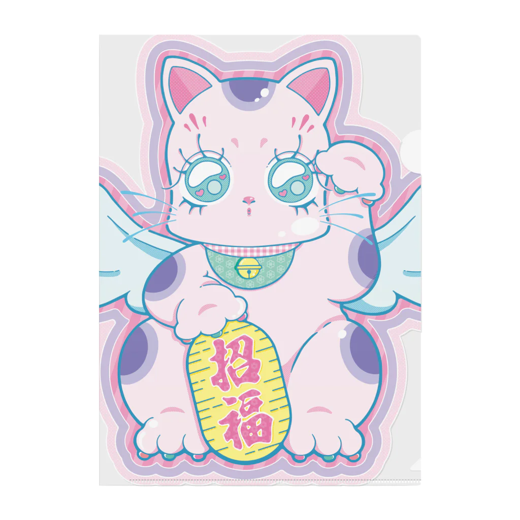 誘いの令和の招き猫ちゃん Clear File Folder