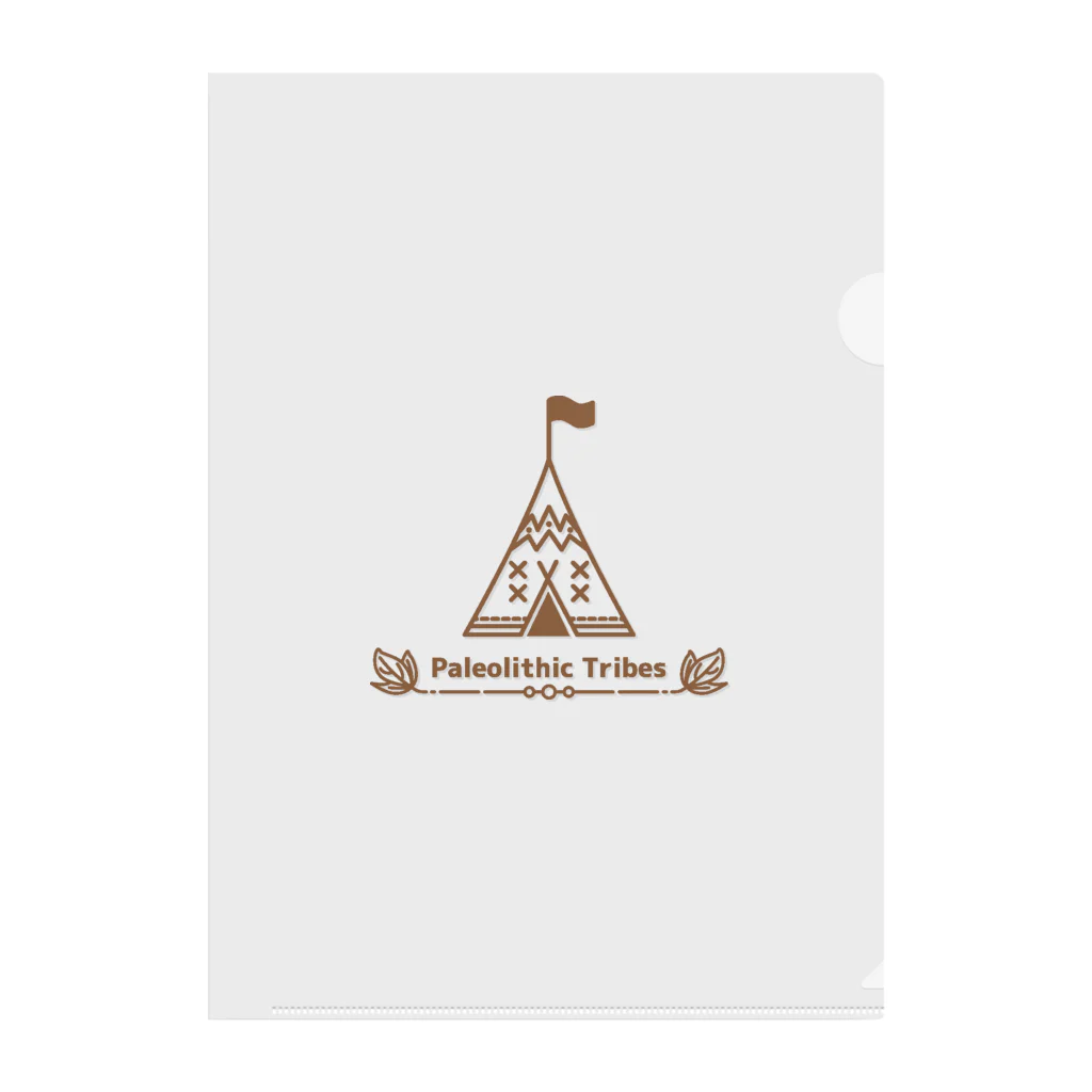 パレオな部族グッズストアのPaleolithic Camping Tent (Original Color) Clear File Folder