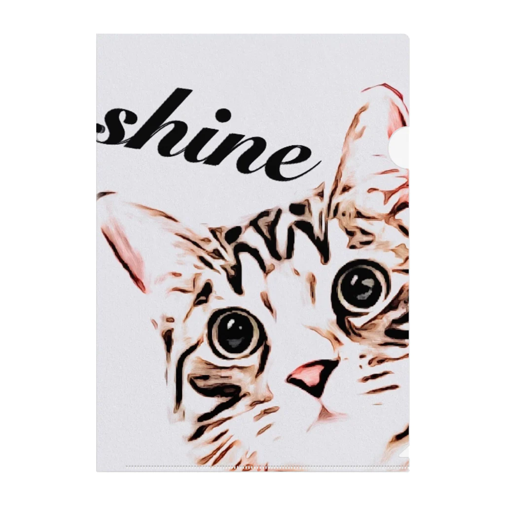 shineのI love cats ベンガル Clear File Folder