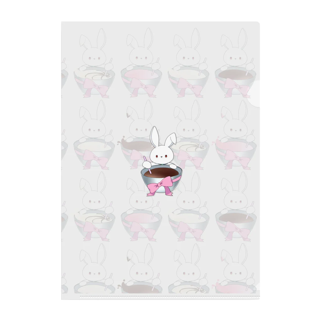 月のうさぎくんの月のうさぎくんのクリアファイル Clear File Folder