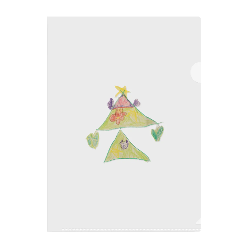 KidsArtの【子どもの絵】クリスマスツリー Clear File Folder