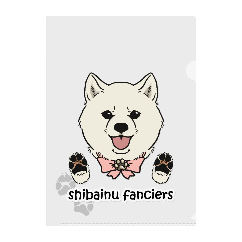 豆つぶのshiba-inu fanciers(白柴) クリアファイル