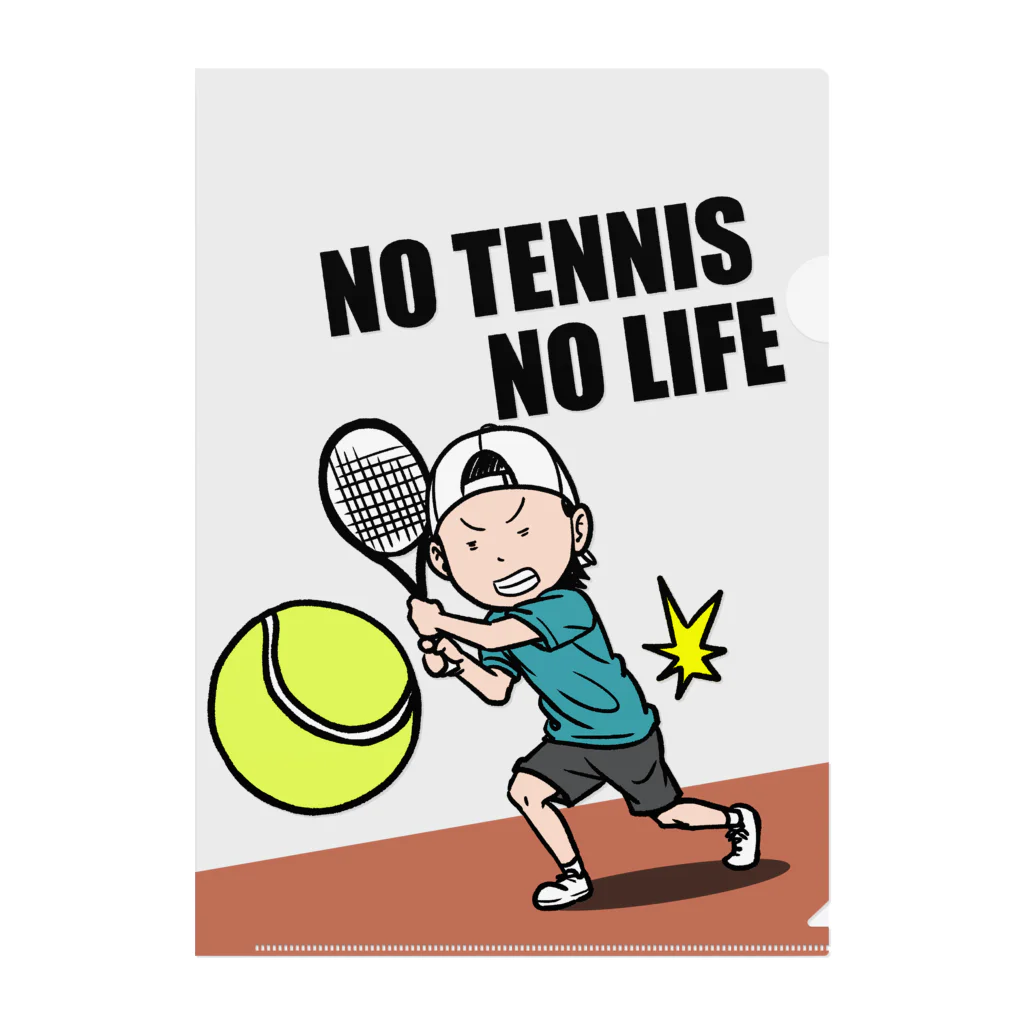 NO TENNIS NO LIFEの全仏オープンテニス風 Clear File Folder