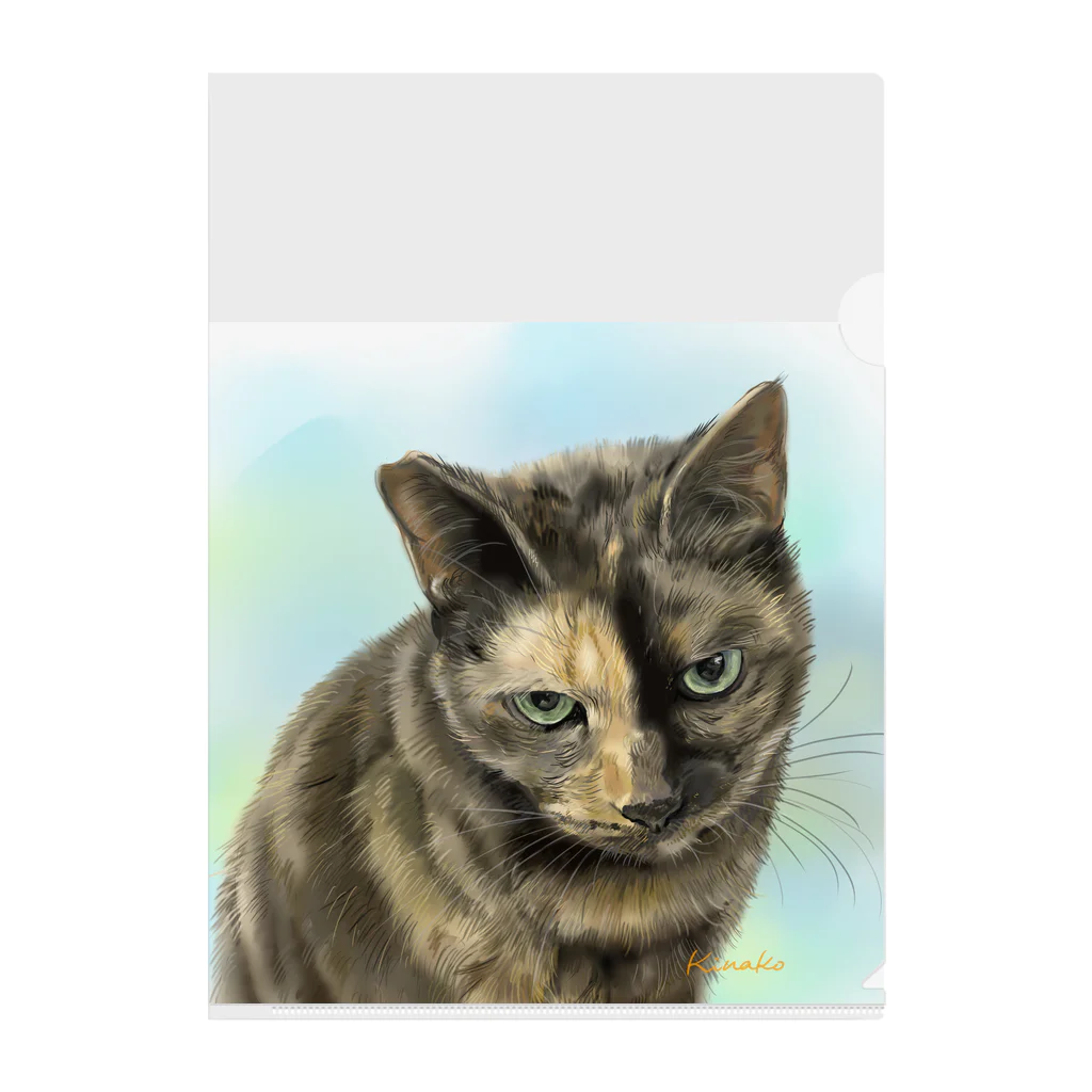 kinako-japanのサビ猫のオペラ座ちゃん Clear File Folder
