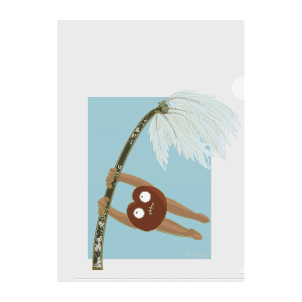 リップちゃんズ SHOPのヤシの木とリップちゃん Clear File Folder
