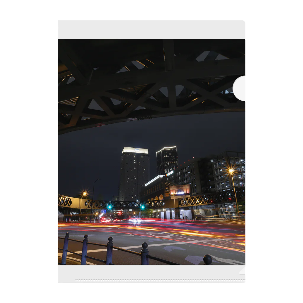 nokkccaの光跡 - Junction Light trail - Clear File Folder