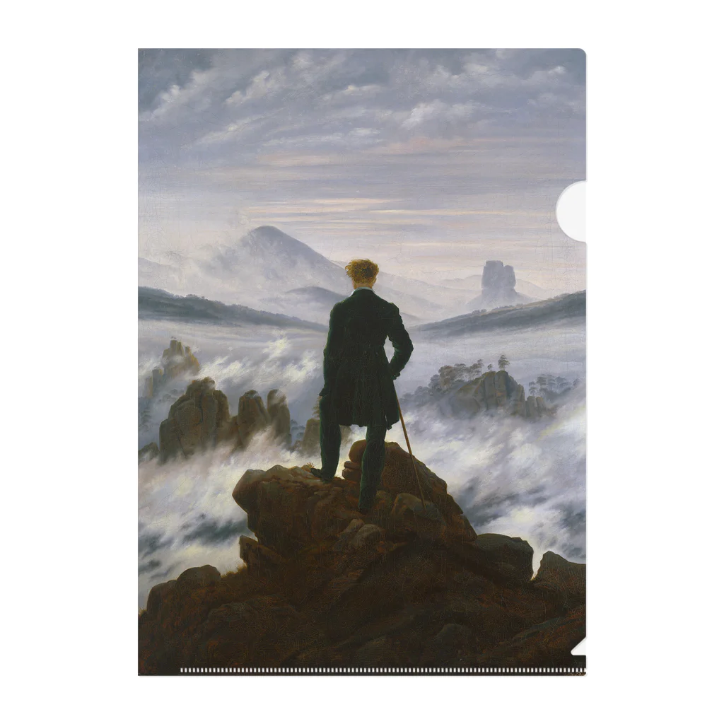 世界美術商店の雲海の上の旅人 / Wanderer above the Sea of Fog Clear File Folder