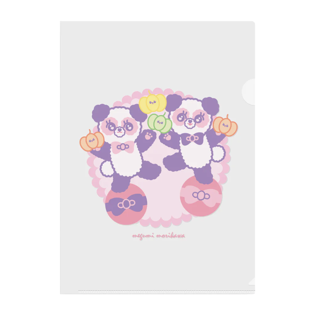 🎀りぼんぱ～ら～🎀のジャグリングぱんだ Clear File Folder