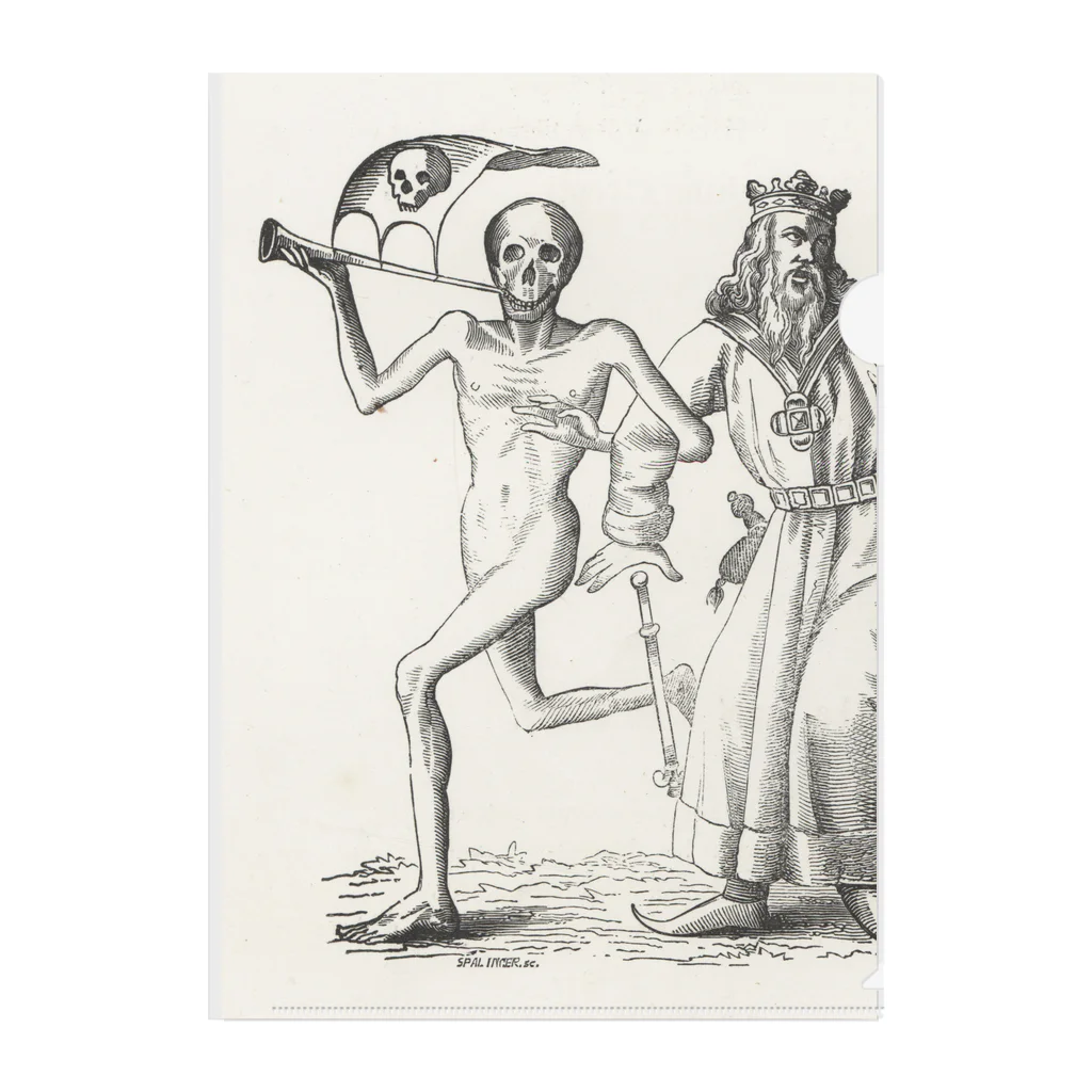 J. Jeffery Print Galleryのホルバインの死の舞踏と聖書の木版画 クリアファイル