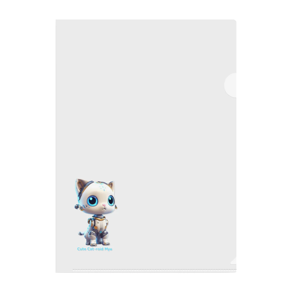 Connect Happiness DesignのCute Cat-roid Myu　 Clear File Folder