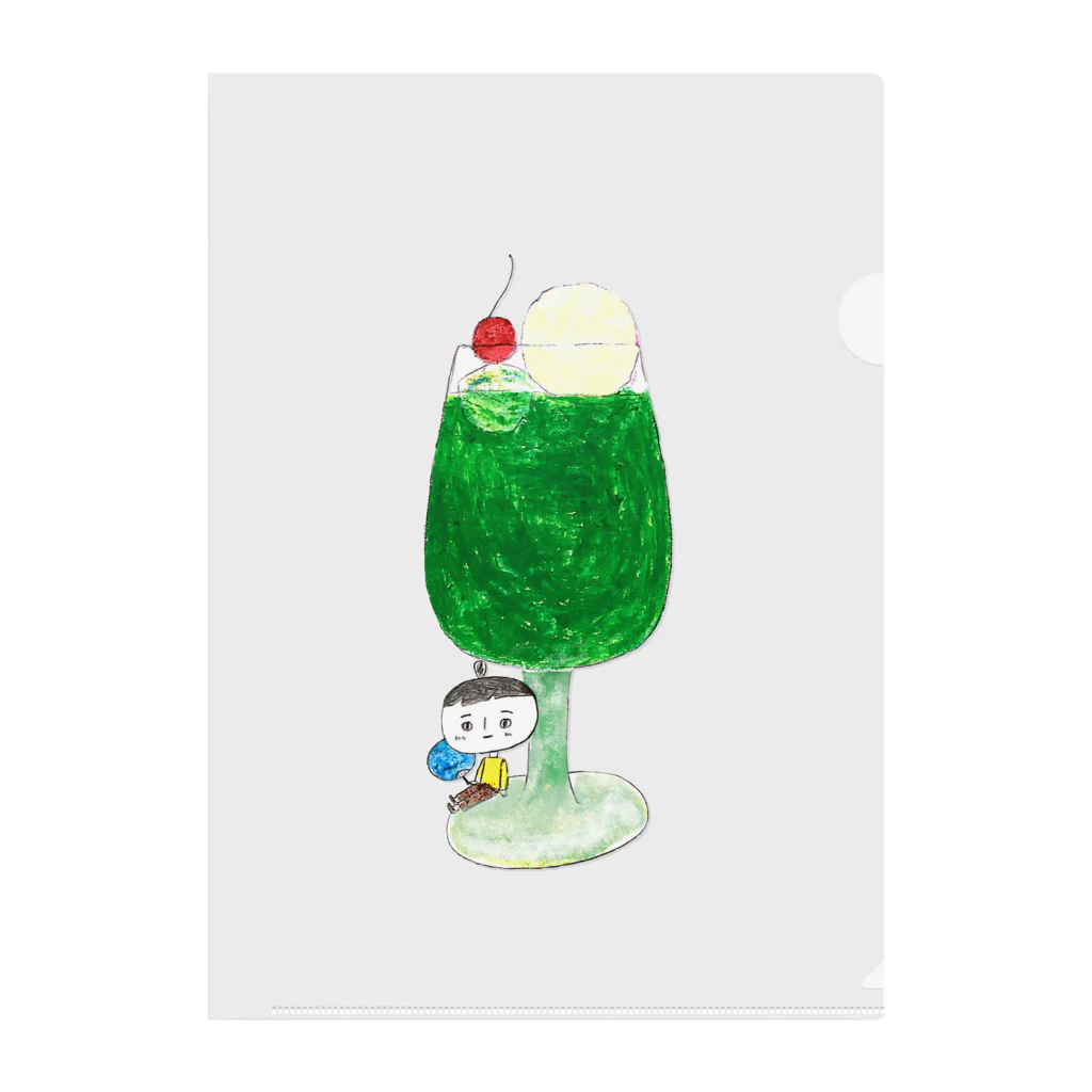 iii sum+ illustrationのmelon soda Clear File Folder
